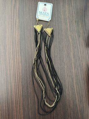 Mata Traders Black and Gold Layered Bead Necklace